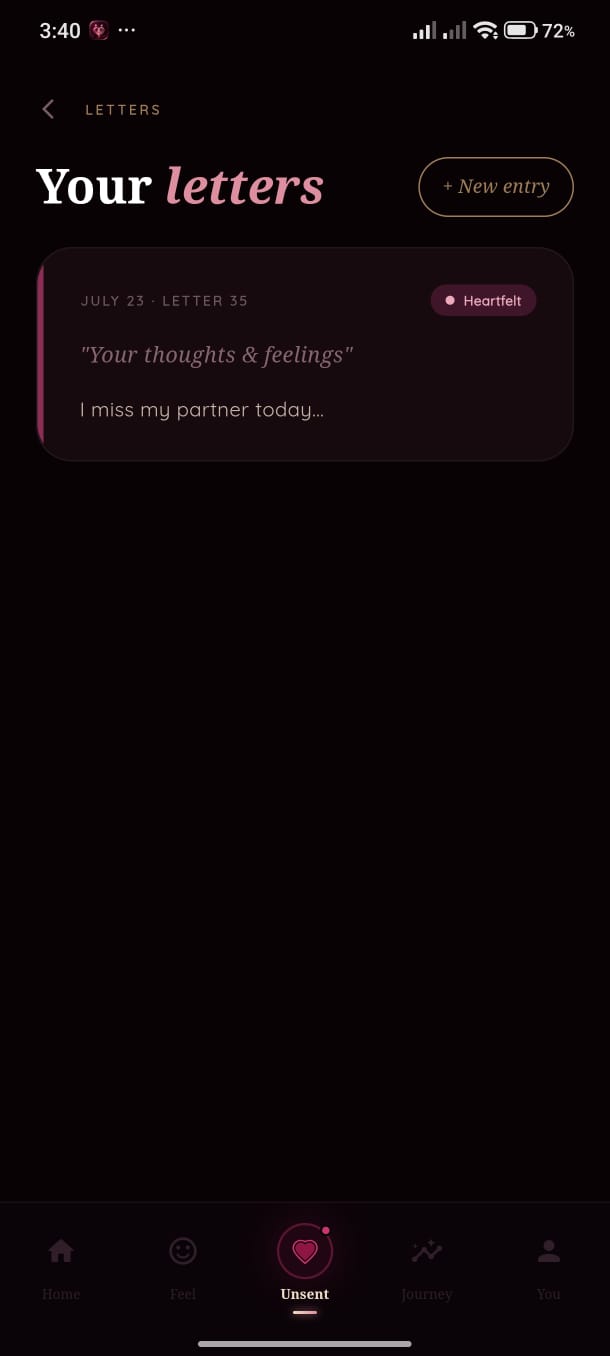 Heartfelt Letters Screen